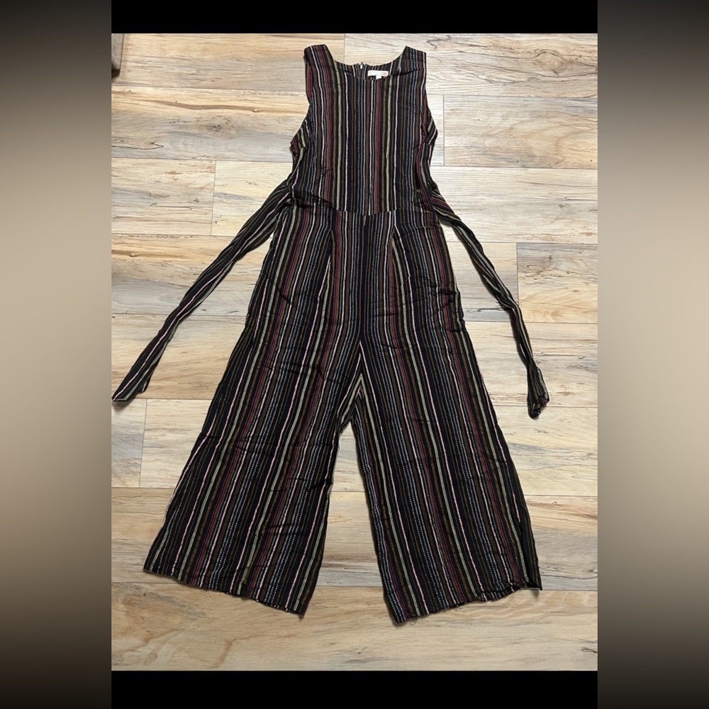 Size Small - Jumpsuit - Rainbow Striped - Tie Waist - GB / Gianni Bini - Picture 6 of 9